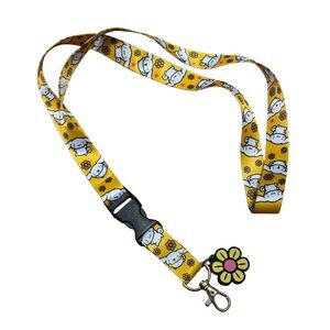 NWOT Sanrio Yellow Cinnamoroll Lanyard with Flower Charm